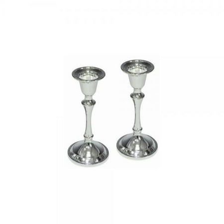 Silver Plated Giftware - Majestic Giftware CS23560B Candle Sticks, 5-Inch, Silver Plated