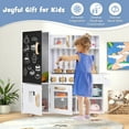 thumbnail image 4 of Gymax Play Kitchen Toy Set w/ Chalkboard Oven Sink Faucet Stove Water Dispenser, 4 of 10