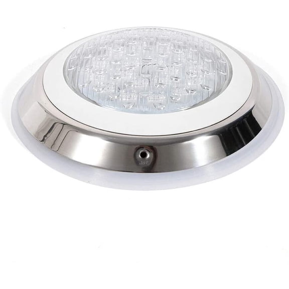 12V 54W Pool Light Underwater Color-Change LED Lights RGB IP68 with Remote (54W Stainless Steel Shell)