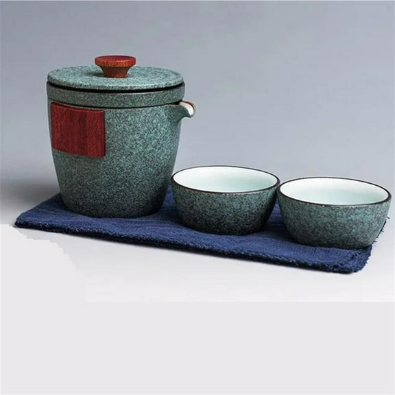Portable Travel Tea Set With Travel Bag Ceramic Teapot Gaiwan With 2 Cups A Tea Sets