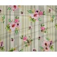 thumbnail image 4 of oneOone Polyester Lycra Fabric Stripe|Watercolor Leaves & Peony Floral_Printed Fabric 1 Yard 56 Inch Wide, 4 of 4
