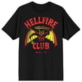 thumbnail image 4 of Stranger Things Hellfire Club Demon in Charge On Black Adult Crew Neck Short Sleeve T-shirt - XS, 4 of 7