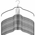 thumbnail image 3 of Mawa by Reston Lloyd Ultra Thin Silhouette Series Non-Slip Space Saving Hanger, Style 42/FT, Set of 20, Silver, 3 of 4