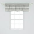 thumbnail image 2 of Ambesonne Geometric Window Valance, Monochrome Aztec Inspired, 54" X 18", Charcoal Grey White, 2 of 3