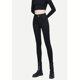 thumbnail image 4 of Pantalones vaqueros de cintura alta con bolsillos para mujer, Vaqueros ajustados de color negro con cremallera, ropa de calle informal recta, moda coreana, Otoño, nuevo, 4 of 5