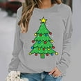 thumbnail image 4 of Taylonsss Chandail en Molleton de Noël à Col Rond pour Femmes Manches Longues Chandail Décontracté pour Hiver et Printemps Usage Quotidien, 4 of 5