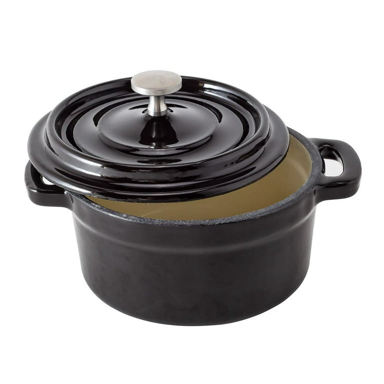 Cooks Essentials Cast Iron Round Casserole 3 Quart with lid