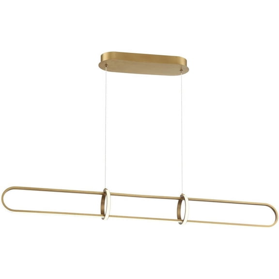 37037-024 Eurofase Lighting Berkley Linear Chandelier 1 Light-Satin Gold Finish