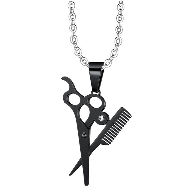 Pendant Necklace Hairdressing Tools Charm Necklace Hip Hop Punk Necklace for Men
