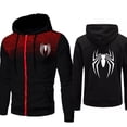 thumbnail image 3 of Sudadera con capucha de spiderman para hombre, ropa de calle con estampado de araña y Zippe, informal, divertida y holgada, novedad, 3 of 5
