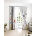 thumbnail image 3 of Spring Floral Blackout Curtains for Bedroom/Living Room, Thermal Insulated Kitchen Curtains, Butterfly Summer Botanical Grommet Darkening Window Treatment Drapes 27.5"x39"x2, 3 of 8