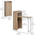 thumbnail image 3 of HOMCOM Armoire de Rangement 2 en 1 et Table à Manger à 4 Niveaux avec Abattant Maison, 3 of 10