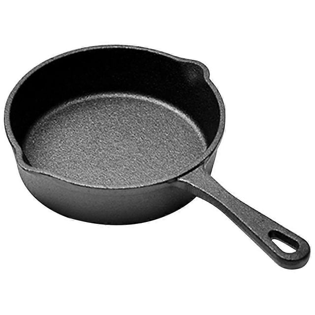 Mini Cast Iron Skillet Round Kitchen Accessory Black Iron Cooking 1Set