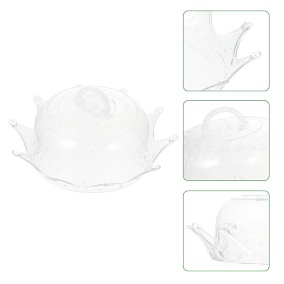 WHAMVOX 1 Set of Transparent Cake Stand with Cover Plastic Covered Cake Tray Party Dessert Plate