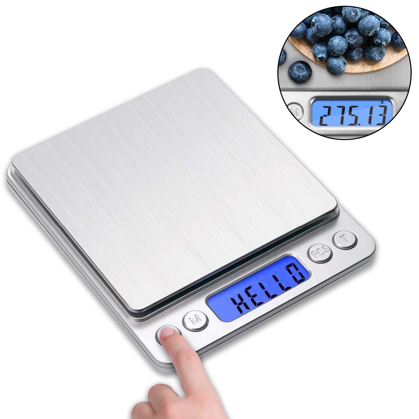 Food Kitchen Scale with 2 Trays, Steel Mini Pocket Scales Weight Grams Oz for and 500g/ 0.01g Small Jewelry Scale - Walmart.com