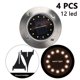 thumbnail image 1 of Paquete de 12 luces LED solares de suelo para exteriores, impermeables, de acero inoxidable, para suelo, para acceso a pasarela, césped, Patio, jardín Ormromra 2033507-2, 1 of 8