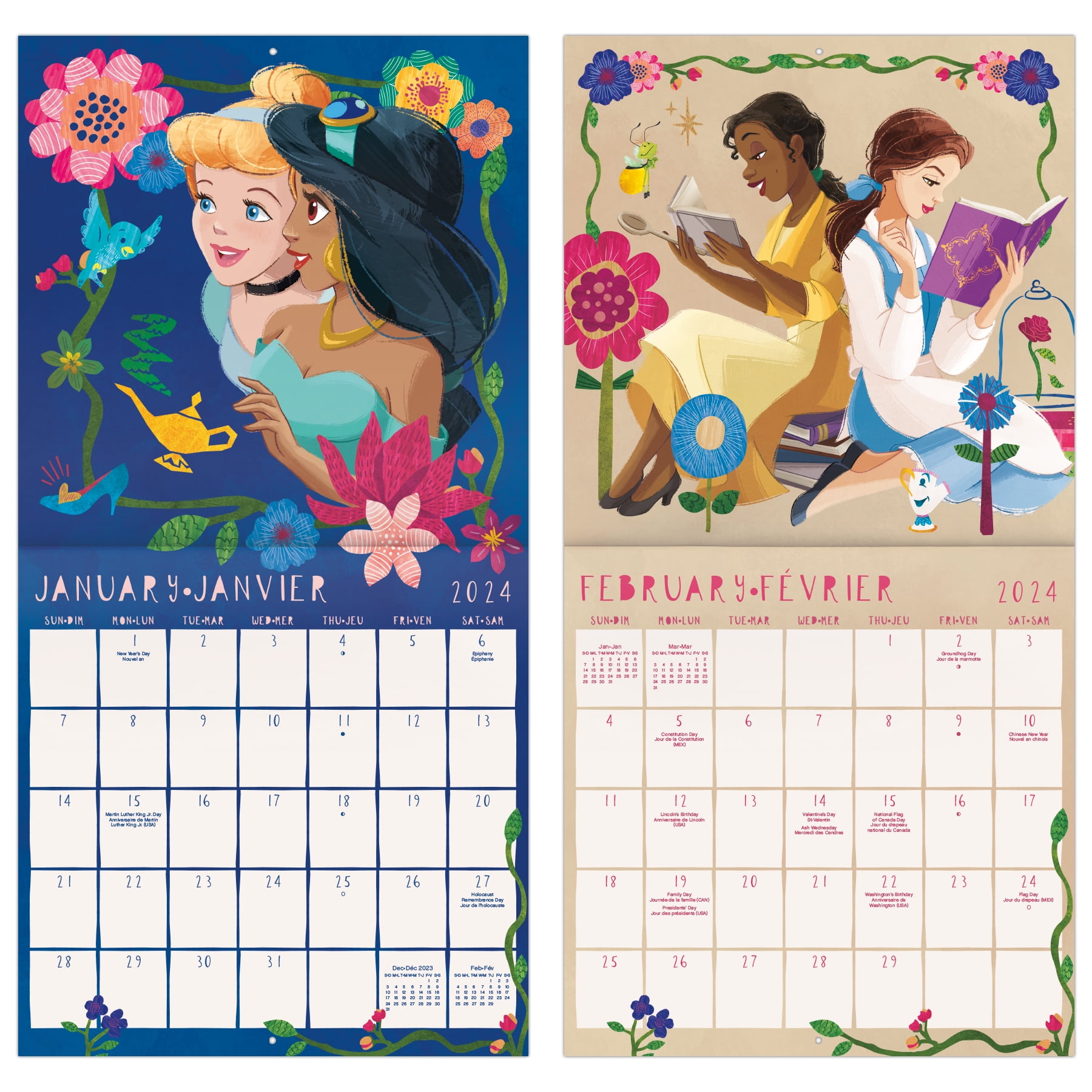 trends-international-2024-disney-princess-wall-calendar-walmart-com