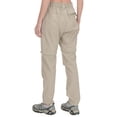 thumbnail image 3 of Women's Lightweight Zip Off Hiking Pants, Quick Dry UPF 50 with Zip Pockets for Travel Khaki Size L, 3 of 8