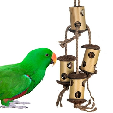 Super Bird Creations SB1219 Bamboo Climb & Forage Bird Toy - Ideal Chewing & Foraging Bird Toy for Large Birds, Parrots, Amazons, African Greys, Mini Macaws, Encourages Exploration & Physical Exercise