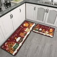 thumbnail image 3 of Christmas Kitchen Rug Sets 2 Piece Colorful Balls Pine Trees Snowflake Kitchen Runner Non Slip Rugs for Kitchen Floorfor Bath Cooking (47x17+30x17 Inches), 3 of 7