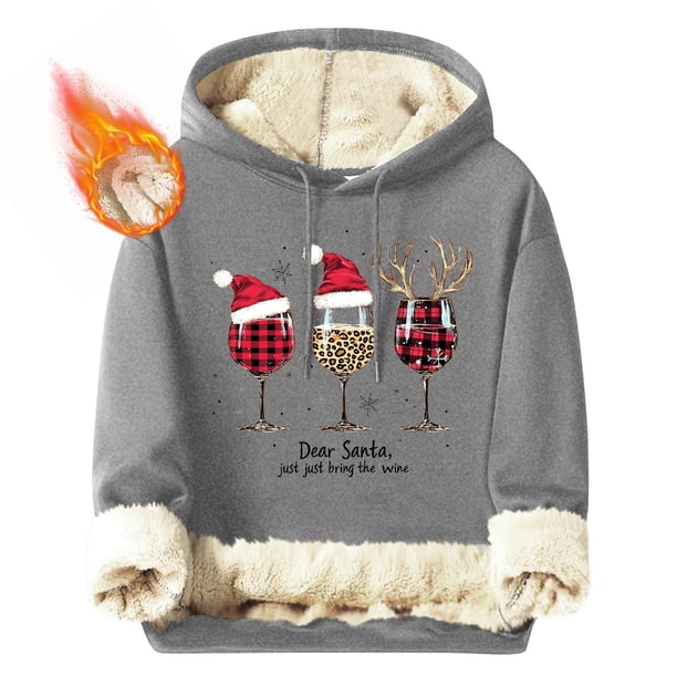 Sudadera con capucha para hombre, informal, a la moda, con estampado navideño, de manga larga y bolsillo, de poliéster