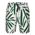 thumbnail image 3 of Pofeuu Palm Branch With Leaves Prin Men's Swim Trunks Quick Dry Bathing Suit Swimming Board Shorts Mesh Lining Beach Swimwear-Small, 3 of 6