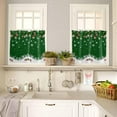 thumbnail image 2 of Green Christmas Tier Curtains 36 Inch Length for Small Windows, Farmhouse Curtains & Drapes, Xmas Balls White Snowflake Rod Pocket Window Curtains for Bedroom, 27.5" x 36", 2 Panels, 2 of 5