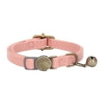 thumbnail image 2 of Vintage Style Leather Breakaway Cat Collar - Cute Cat Collar Adjustable, Durable, Retro Bell - Suitable for All Types of Cats and Small Dogs(Pink）, 2 of 9