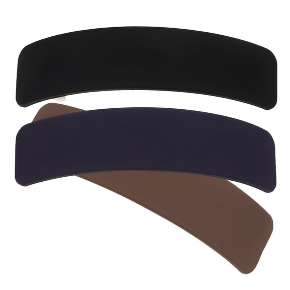FELTECHELECTR Navy Blue Hair Clips 3Pcs Plastic PP for Women Daily Wear