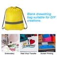 thumbnail image 6 of REGALWOVEN Polyester Drawstring Bag Reflective Cinch Sack for Gym Sports Yellow, 6 of 7
