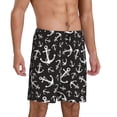 thumbnail image 3 of Rocae Anchor for Men's Soft Sleep Pajama Shorts, Waistband and Pockets, 3 of 9