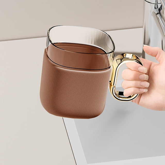 XWSHYW Baño Otros Vaso para Cepillo de Dientes Vaso para Enjuague Bucal Doméstico Vaso para Cepillo de Dientes Transparente para Parejas Vaso para Lavado de Estudiantes