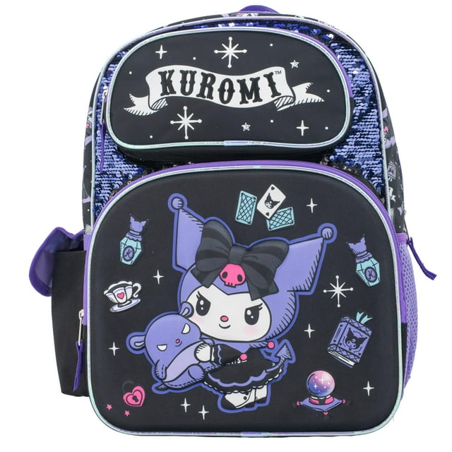 Mochila AI ACCESSORY INNOVATIONS Kuromi con lentejuelas abatibles de 41 cm