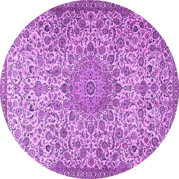 Ahgly Company Indoor Round Persian Purple Traditional Area Rugs, 7' Round