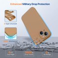 thumbnail image 4 of Miracase Designed for iPhone 14 Plus Case with Screen Protector,[Upgraded Enhanced Camera Protection],Shockproof Liquid Silicone Case with Microfiber Lining,6.7 inch(Chocolate), 4 of 14