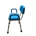 thumbnail image 4 of ComfortAble(tm) Deluxe Bath / Shower Chair PADDED with Armrests - SOLID BLUE - Commercial Quality, 4 of 6