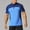 Blue, variant on YLSDY Mens Slim-Fit Gym Workout T Shirts Color Block Short Sleeve Quick Dry Tee 1/4 Zip Tees Mock Neck Running Soft Tops Green S