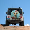 thumbnail image 5 of Cartoon Giraffe In Santa Hat With A Present Heavy Duty Spare Tire Cover Gifts for Couples Polyester Universal Spare Wheel Tire Cover Wheel Covers Universal for Trailer SUV Truck Camper Travel 14inch, 5 of 8