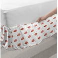 thumbnail image 2 of Ladybug Bed Skirt, Little Bugs Playroom Kids Nursery Childish Animal Luck Baby, Elastic Bedskirt Dust Ruffle Wrap Around for Bedding Decor, 4 Sizes, Dark Coral Chocolate, by Ambesonne, 2 of 2
