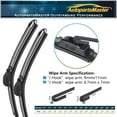 thumbnail image 3 of Fieldoo W6-NF Boneless All Season Wiper Blades 24" 16" 2 Pack, 3 of 6
