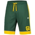 thumbnail image 2 of Men's Starter Green/Gold Green Bay Packers Vintage Fan Favorite Shorts, 2 of 3