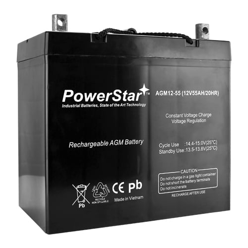 VMAX MR86-50 12V 50AH AGM Deep Cycle Battery for 40lb Thrust Trolling Motors