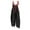 Black, variant on WTOBBY Women's Vintage Casual Jumpsuit with Halloween Blood Print Design, Loose Fit and Shoulder Strap in Cotton Linen Blend for Unique Retro Style,BlackL