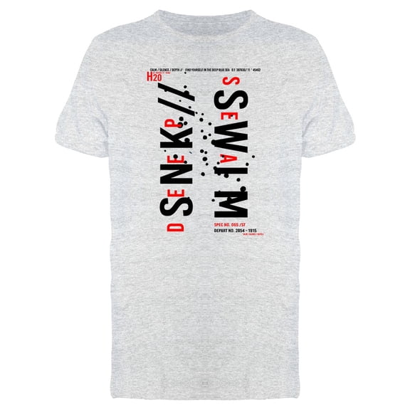 Swim Deep Sea Lettering Graphic Tee Men's -Image by Shutterstock
