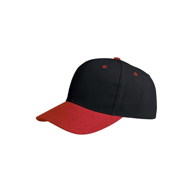 Top Headwear Pro Style Twill Cap - Black/Red