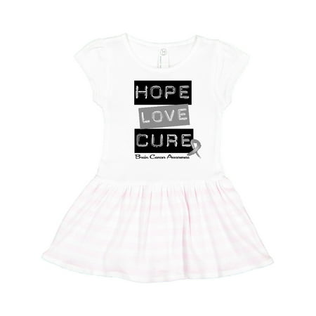 

Inktastic Brain Cancer Hope Love Cure Gift Toddler Girl Dress