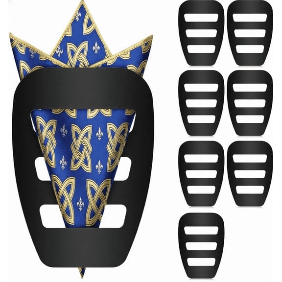 8Pack Assorted Pocket Square Holder Accessories for Men’s Suits, Tuxedos, Vests and Dinner Jackets