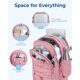 thumbnail image 2 of Mochila BAGSMART Carry On Travel 30 L resistente al agua, color rosa, 2 of 6