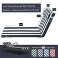 thumbnail image 4 of Outdoor Chaise Lounge Cushion, High-Density Foam Fill Patio Furniture Bench Cushions with Ties, Thicken Waterproof Replacement Back Chaise Cushions for Pool, Sand Beach (Navy Blue White Stripes), 4 of 6