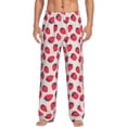 thumbnail image 2 of Lsque Strawberry Print Men's Pajama Pants, Lounge Pant - Comfortable Home Wear,Elastic Waistband, Stylish Design-Medium, 2 of 9